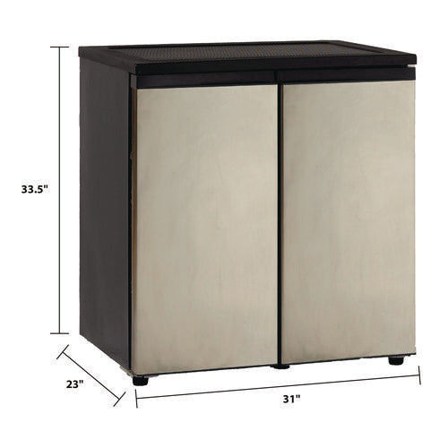 Image of Avanti 5.5 CF Side by Side Refrigerator/Freezer, Black/Platinum