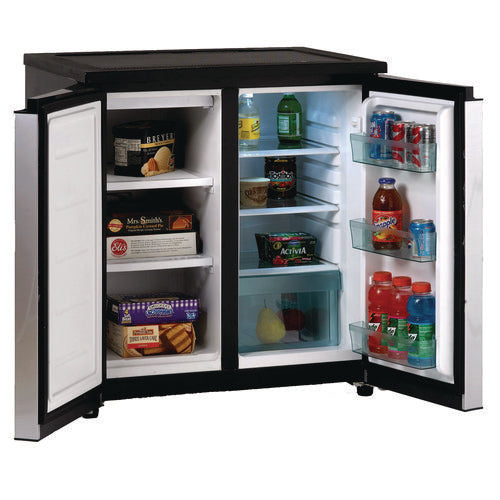 Image of Avanti 5.5 CF Side by Side Refrigerator/Freezer, Black/Platinum
