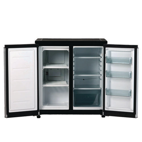 Image of Avanti 5.5 CF Side by Side Refrigerator/Freezer, Black/Platinum