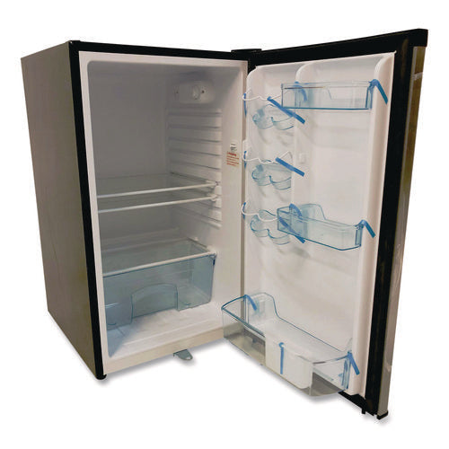 Image of Avanti 4.4 Cu.ft. Auto-Defrost Refrigerator, 19.25 X 22 X 33, Black With Stainless Steel Door