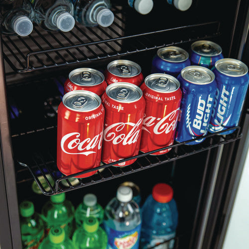 Image of Avanti 3 Cu. Ft. Refrigerator/beverage Cooler, 18.75 X 19.5 X 33.75, Black/stainless Steel Framed Glass Door