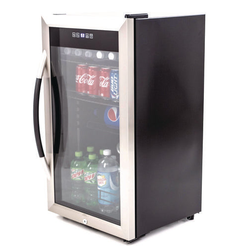 Image of Avanti 3 Cu. Ft. Refrigerator/beverage Cooler, 18.75 X 19.5 X 33.75, Black/stainless Steel Framed Glass Door