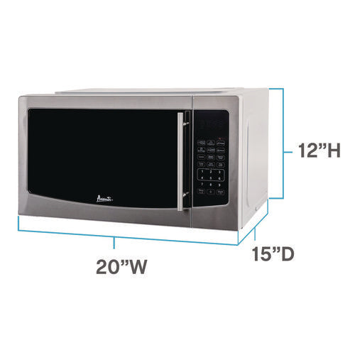 Image of Avanti 1.1 cu. ft. Stainless Steel Microwave Oven, 1,000 W, Mirror-Finish