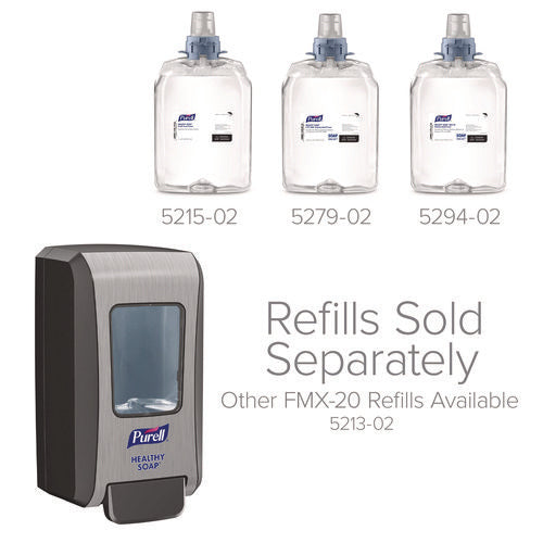 Image of PURELL® Fmx-20 Soap Push-Style Dispenser, 2,000 Ml, 6.5 X 4.65 X 11.86, Graphite/chrome, 6/carton