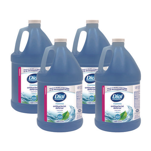 Image of Dial® Antibacterial Foaming Hand Wash Refill, Spring Water Scent, 1 gal, 4/Carton