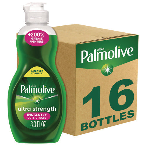 Image of Ultra Palmolive® Dishwashing Liquid, Fresh Scent, 8 oz. Bottle, 16/Carton
