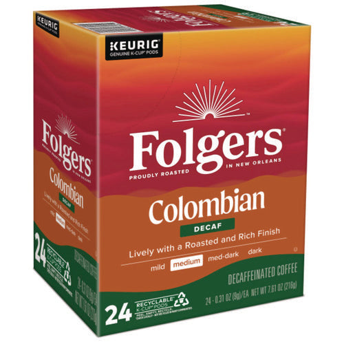 Image of Folgers® 100% Colombian Decaf Coffee K-Cups, 24/box