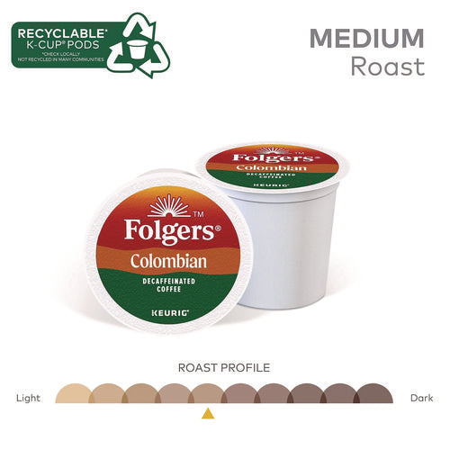 Image of Folgers® 100% Colombian Decaf Coffee K-Cups, 24/box