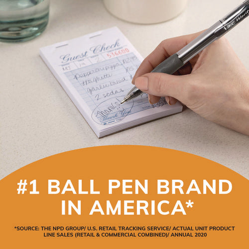 Image of BIC® GLIDE Bold Ballpoint Pen Value Pack, Retractable, Bold 1.6 mm, Black Ink, Smoke Barrel, 36/Pack