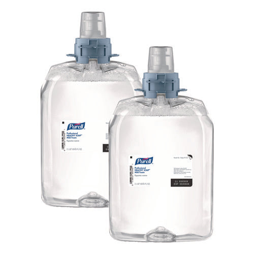 Image of PURELL® Professional HEALTHY SOAP Mild Foam, Refill for PURELL FMX-20 Manual Soap Dispenser, Fragrance-Free, 2,000 mL, 2/Carton