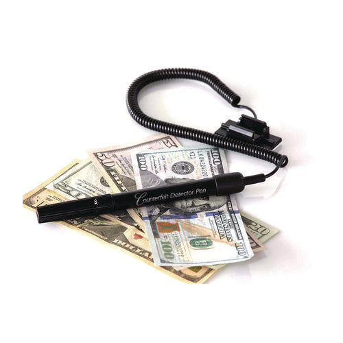 Image of Dri-Mark® Smart-Money Counterfeit Bill Detector Pen With Coil And Clip, U.s. Currency