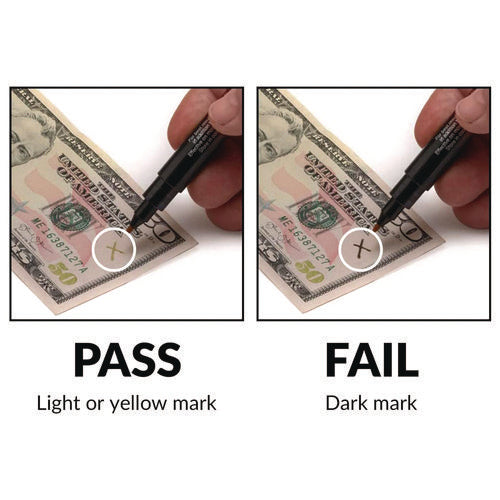 Image of Dri-Mark® Smart-Money Counterfeit Bill Detector Pen With Coil And Clip, U.s. Currency