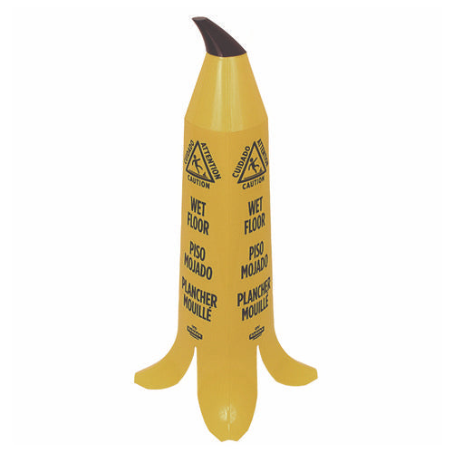 Image of Impact® Banana Wet Floor Cones, 14.25 X 14.25 X 36.75, Yellow/brown/black