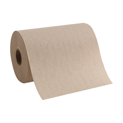 Image of Georgia Pacific® Professional Pacific Blue Basic Nonperforated Paper Towels, 1-Ply, 7.88 x 350 ft, Brown, 12 Rolls/Carton