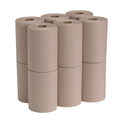 Image of Georgia Pacific® Professional Pacific Blue Basic Nonperforated Paper Towels, 1-Ply, 7.88 x 350 ft, Brown, 12 Rolls/Carton