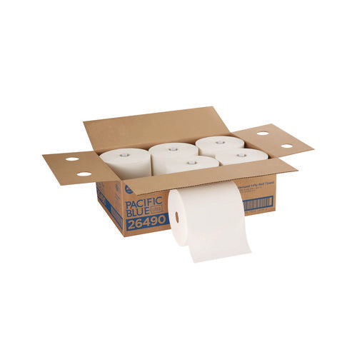 Image of Georgia Pacific® Professional Pacific Blue Ultra Paper Towels, 1-Ply, 7.87" x 1,150 ft, White, 6 Rolls/Carton