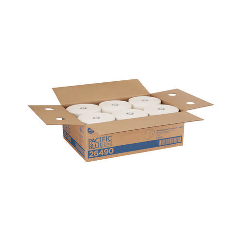 Image of Georgia Pacific® Professional Pacific Blue Ultra Paper Towels, 1-Ply, 7.87" x 1,150 ft, White, 6 Rolls/Carton