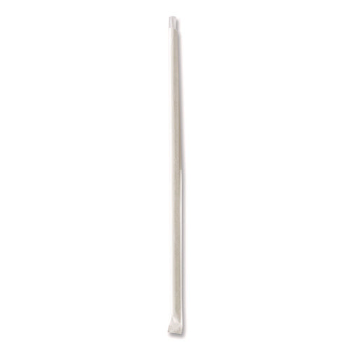 Image of Boardwalk® Wrapped Jumbo Straws, 10.25", Polypropylene, Clear, 500/Pack, 4 Packs/Carton
