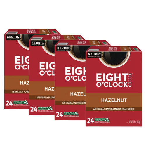 Image of Eight O'Clock Hazelnut Coffee K-Cups, 96/carton