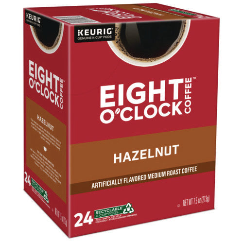 Image of Eight O'Clock Hazelnut Coffee K-Cups, 96/carton