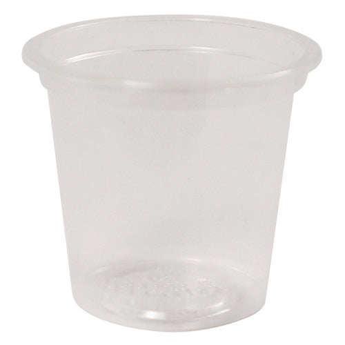 Image of World Centric® PLA Clear Cold Cups, 1 oz, Plastic, Clear, 3,000/Carton