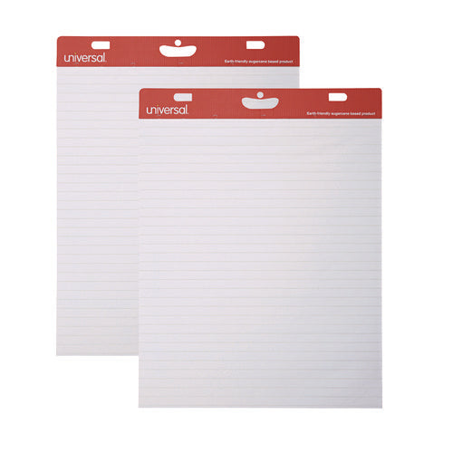 Image of Universal® Renewable Resource Sugarcane Based Easel Pads, Presentation Format (1" Rule), 27 x 34, White, 50 Sheets, 2/Carton