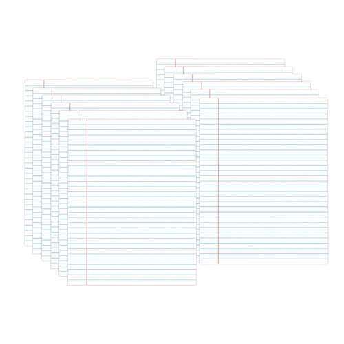 Image of Universal® Glue Top Pads, Wide/legal Rule, 50 White 8.5 X 11 Sheets, Dozen