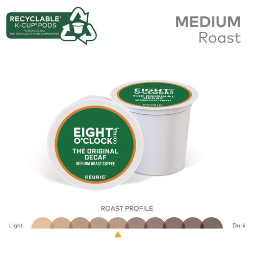 Image of Eight O'Clock Original Decaf Coffee K-Cups, 24/box