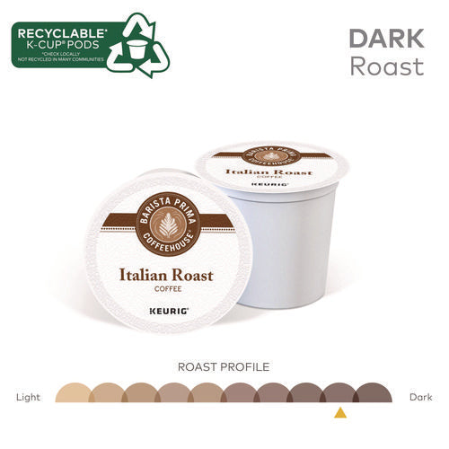 Image of Barista Prima Coffeehouse® Italian Roast K-Cups Coffee Pack, 24/box, 4 Box/carton