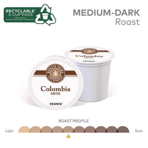 Image of Barista Prima Coffeehouse® Colombia K-Cups Coffee Pack, 96/carton