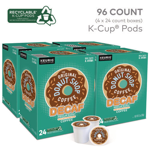 Image of The Original Donut Shop® Decaf Coffee K-Cup Pods, 96/carton