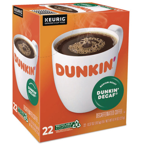 Image of Dunkin'® K-Cup Pods, Dunkin' Decaf, 22/box
