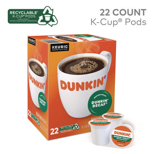 Image of Dunkin'® K-Cup Pods, Dunkin' Decaf, 22/box