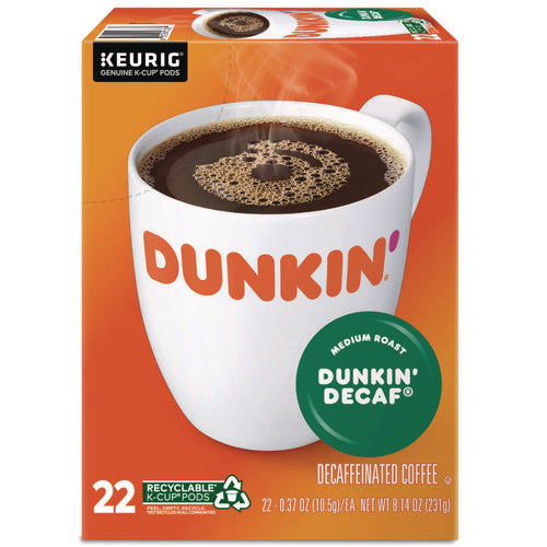 Image of Dunkin'® K-Cup Pods, Dunkin' Decaf, 22/box