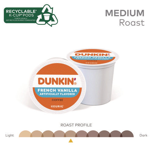 Image of Dunkin'® K-Cup Pods, French Vanilla, 22/box