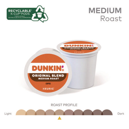 Image of Dunkin'® K-Cup Pods, Dunkin Regular, 88/Carton