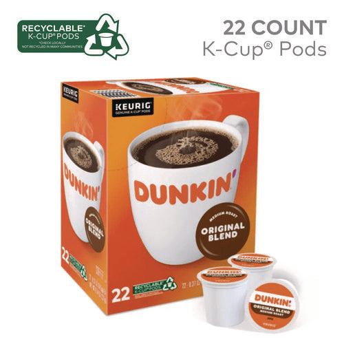 Image of Dunkin'® K-Cup Pods, Dunkin Regular, 88/Carton