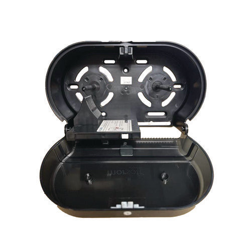 Image of Morcon Tissue Morsoft Small Core Tissue Dispenser, 11.86 x 5.48 x 7.32, Black Translucent