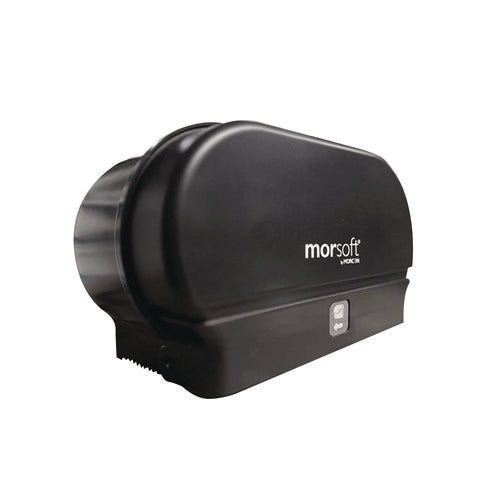 Image of Morcon Tissue Morsoft Small Core Tissue Dispenser, 11.86 x 5.48 x 7.32, Black Translucent