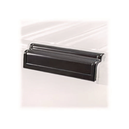 Image of IRIS 132 Qt. Latch Lid Storage Box, 20.9" x 28.8" x 17.8", Clear/Black