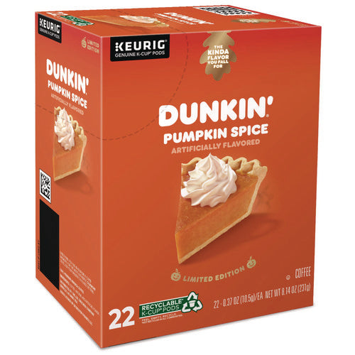 Image of Dunkin'® K-Cup Pods, Pumpkin Spice, 22/box