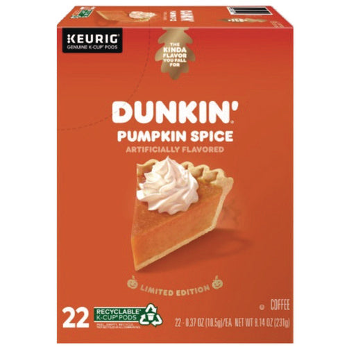 Image of Dunkin'® K-Cup Pods, Pumpkin Spice, 22/box