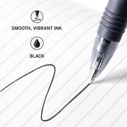 Image of Zebra® Z-Grip Ballpoint Pen, Retractable, Medium 1 mm, Black Ink, Clear/Black Barrel, 24/Pack
