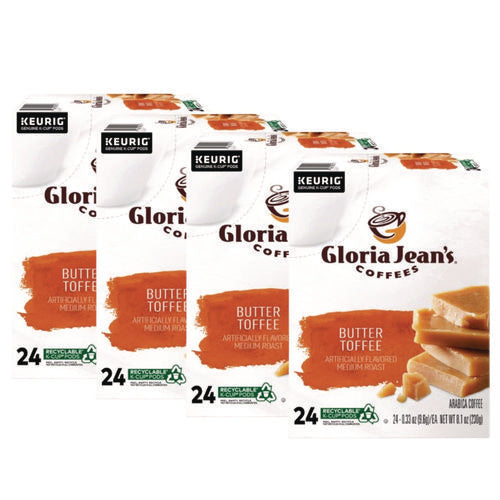 Image of Gloria Jean's® Butter Toffee Coffee K-Cups, 96/carton