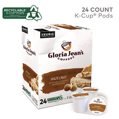 Image of Gloria Jean's® Hazelnut Coffee K-Cups, 24/box