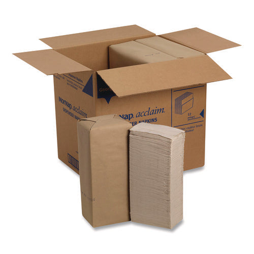 Image of Dixie® Interfold Napkin Refills, 1-Ply, 13 x 8.5, Brown, 900 Napkins/Pack, 12 Packs/Carton