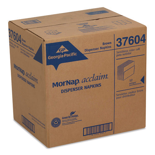 Image of Dixie® Interfold Napkin Refills, 1-Ply, 13 x 8.5, Brown, 900 Napkins/Pack, 12 Packs/Carton