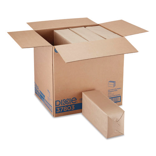 Image of Dixie® Interfold Napkin Refills, 1-Ply, 13 x 12, White, 600 Napkins/Pack,12 Packs/Carton