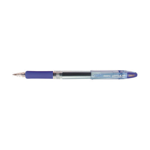 Image of Zebra® Jimnie Gel Pen, Stick, Medium 0.7 mm, Blue Ink, Clear/Blue Barrel, 12/Pack