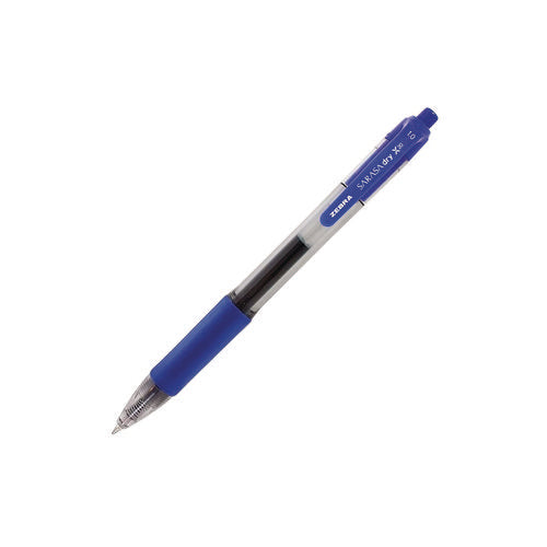 Image of Zebra® Sarasa Dry Gel X20 Gel Pen, Retractable, Bold 1 mm, Blue Ink, Clear/Blue Barrel, 12/Pack